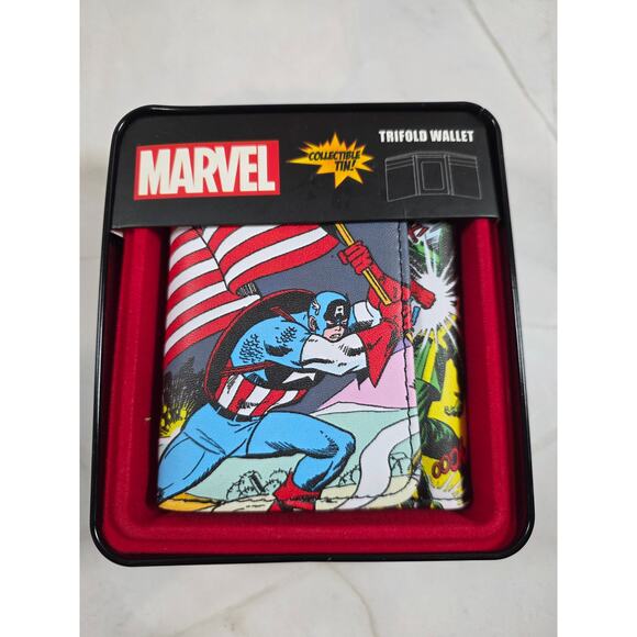 Marvel Comics Trifold Wallet - Captain America collection NEW - Picture 1 of 1